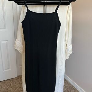 Wild Fable Black Mini Dress with Tie Straps